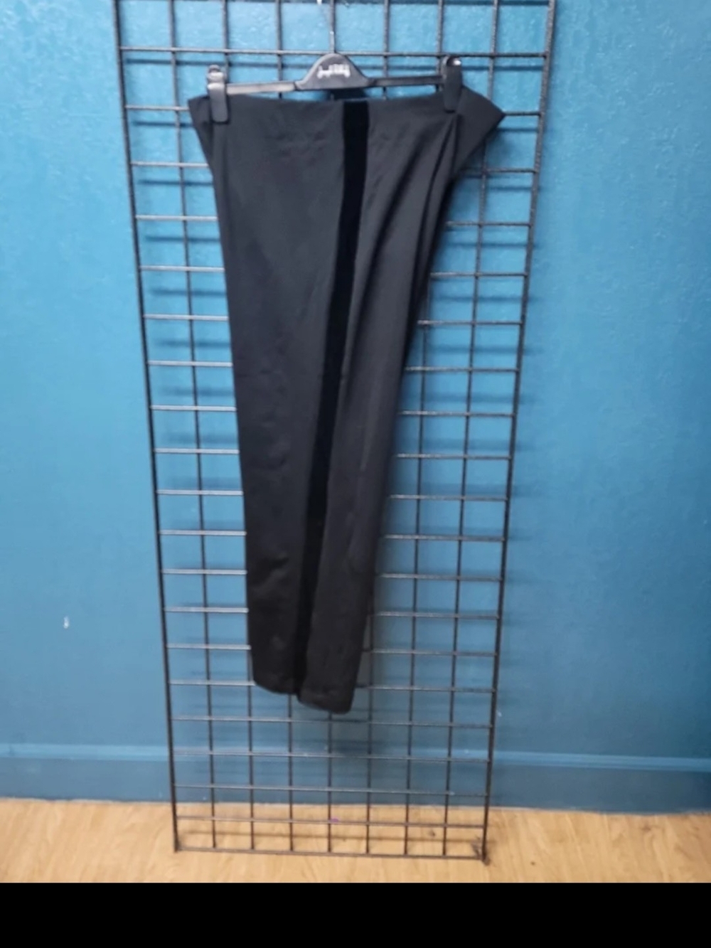 Danskin Black Men's Dress Pants with Center Stripe
